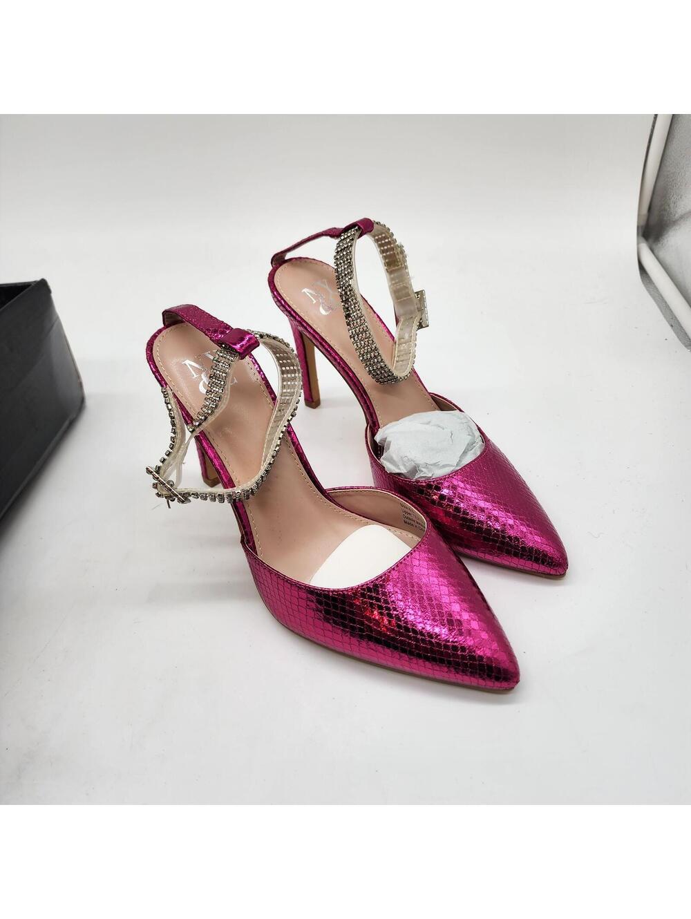 Mallory Embellished Ankle Strap Pump NEW YORK AND COMPANY 8.5